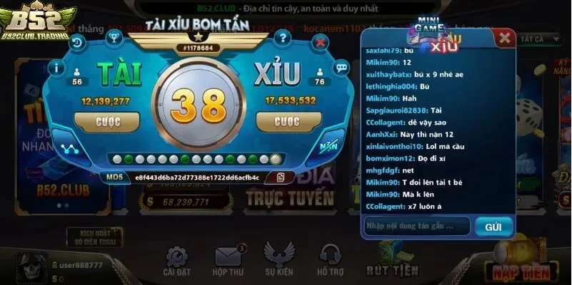 giao dien tai xiu tai b52 club Giao diện tài xỉu tại B52 Club